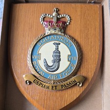 Vintage Royal Air Force Plaque/Shield RAF  VIII SQUADRON ( 8 squadron )