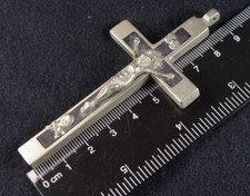 WW2 Wehrmacht Soldier Personal Catholic Brass Crucifix Cross War Relic (№7,108)