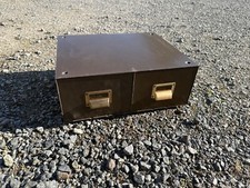 Vintage 2 Drawer Metal Cabinet Industrial Art Metal of London