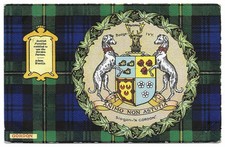1911 SCOTLAND GORDON TARTAN W & A K JOHNSTON LTD SERIES 396/1 POSTCARD