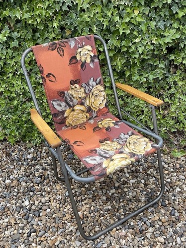 Vintage floral folding deck - folding,