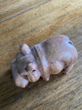 Small wooden hippo figure x - figure, 12