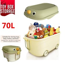 70L Toy Box Storage Lid Kids