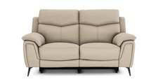 DFS Stowen Oatmeal Borelli Leather 2 Seater Power Recliner Sofa RRP £1379
