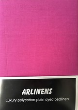 Flat Sheets Polycotton Plain Dyed Hotel Quality in Single Double King Super King