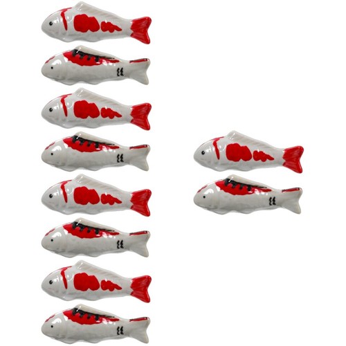 Floating ceramic fish statue - floating,