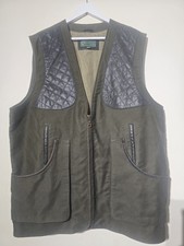 Hidepark Moleskin Shooting Waistcoat Mens  XL Green Hunting Sporting Vest