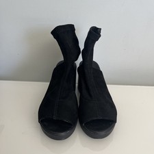 Ladies Topshop Black  Suede