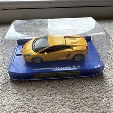 Scalextric C2810 Lamborghini Gallardo "Yellow" Boxed Slot Car case cracked used 