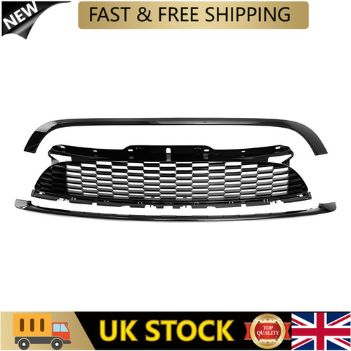 3pcs gloss black front bumper - 3pcs,