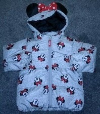 H&M Minnie Mouse Girl's Puffer Hooded Coat 2-3 Years Sold Out