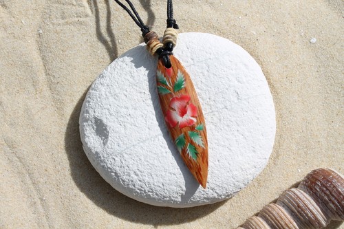 Surfboard pendant necklace - pendant,