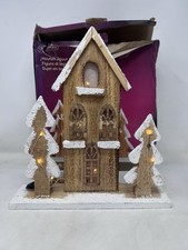 Luminosity Wooden Light Up House Ornament With 2 X AA Batteries