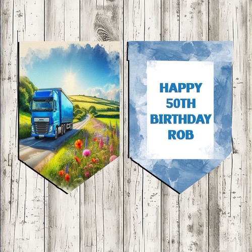 Lorry bunting personalised - lorry, bunting,