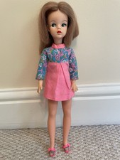 Vintage centre part Auburn Sindy Doll made in Hong Kong 033029 & 033030 on bum