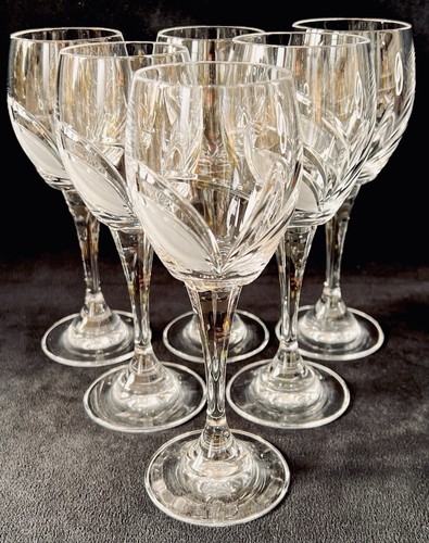 Etched cut crystal - crystal, leaf