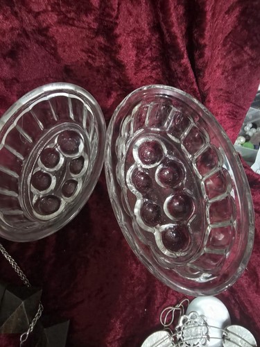 Two vintage clear glass - two,