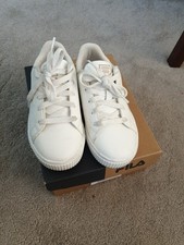 Fila Panache Trainer White & Gold Girls Junior Kids Trainers Size UK 12 Pumps 