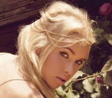 Elegant Retro Vintage Gold Chain Hippie Chic Elastic Hair Band Pc Headband UK