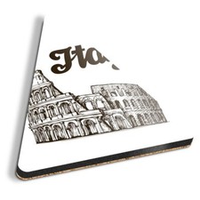 Triangle MDF Coaster Colosseum Rome Architecture Italy #59546