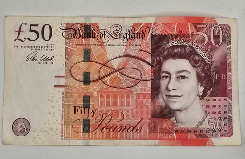 Banknote england old - of,