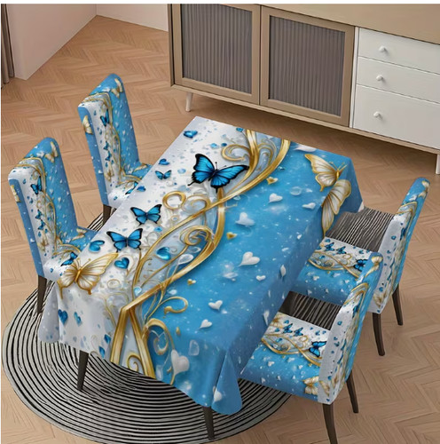 Dining set covers 5pcs - set, blue