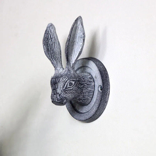 Rustic grey coat wall - , hook