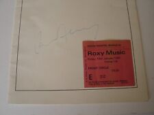 ROXY MUSIC / BRYAN FERRY- SIGNED FLESH + BLOOD UK TOUR PROGRAMMEUK 1980 + TICKET