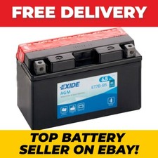 EXIDE ET7B-BS 12V MOTORCYCLE BATTERY YT7B-BS