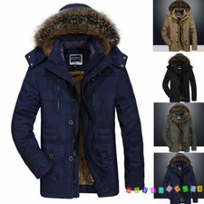 Winter Mens Fur Collar Hooded