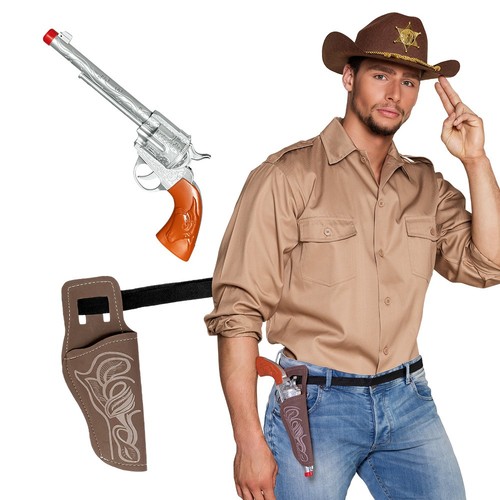 Cowboy pistol holster set - holster,