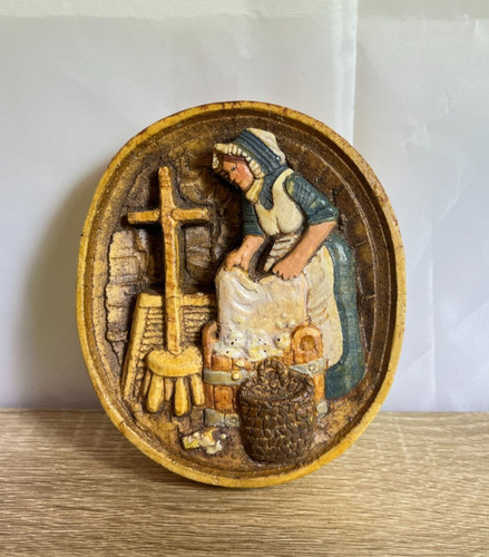 Vintage terracotta plaque - vintage,