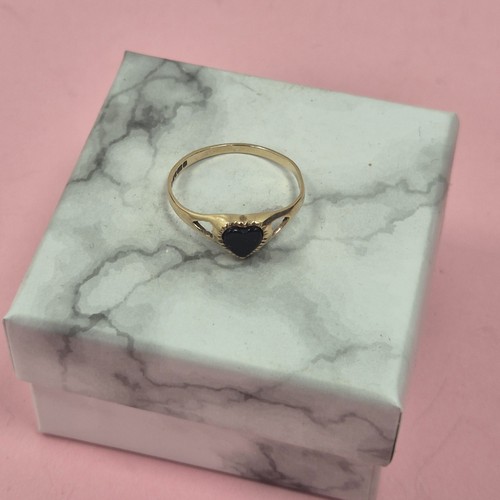 Vintage 9ct yellow gold heart - yellow,