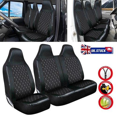 Quilted black leather - 2+1,