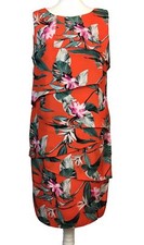 M&Co Coral Layered Crepe Dress