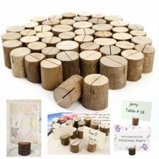 100 Pack Wooden Table Name Place Card Holder Rustic Wedding Party Table Decor