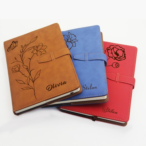 Personalised notebook - personalised, pu