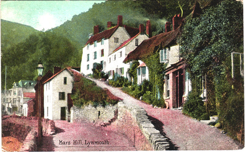 Mars hill lynmouth postcard - postcard,