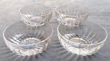 Set of FOUR Stuart Crystal Claridge Finger Dessert Bowls England