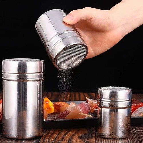 Stainless steel flour duster - flour,