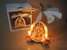 Collectable Wooden "CHRISTMAS PYRAMIDE 2 TIER CAROUSEL" Boxed. SEE DESCRIPTION.