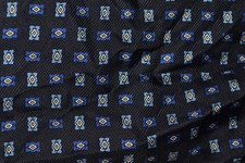 Navy blue silk ascot / cravat