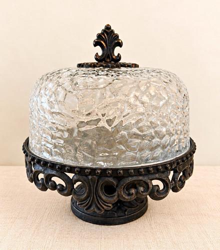Round cake stand textured - round,