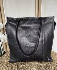 Gigi black leather tote bag