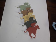 5 Die cuts Horse Racing cut