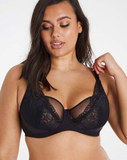 Wonderbra Refined Glamour Black Lace Underwired Bra 30-40 E-HH