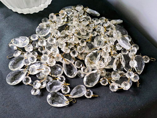 Faceted glass crystal - glass,
