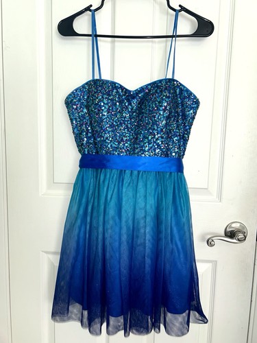 Blue ombré sequin - blue,
