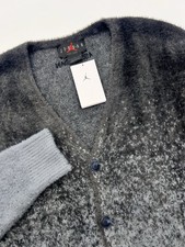 Nike Air Jordan Cardigan Sweater Smoke Grey FV7426-070 Men's Size Large Button