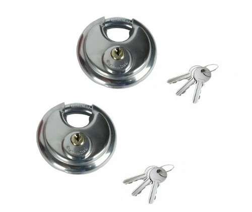 Round discus shackle padlock - round,